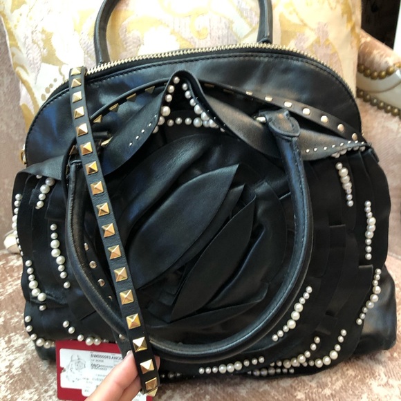 Valentino Handbags - Elegant Black Studded Handbag